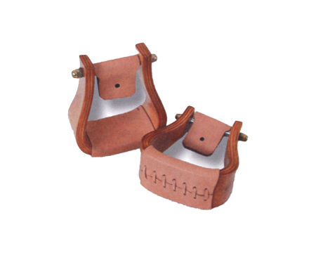 Laminated Wood Bell Stirrup Leather Covered Bottom- Pick Your Tread Size