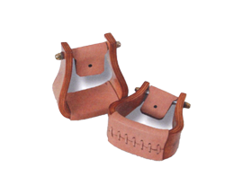 Laminated Wood Bell Stirrup Leather Covered Bottom- Pick Your Tread Size