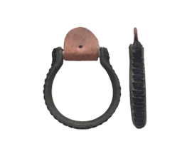 Oxbow Round Rawhide Covered Stirrups 1" 