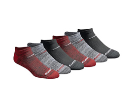 Saucony® Men's Multi-Pack Mesh Ventilating Comfort Fit Assorted 6PK Socks - Red