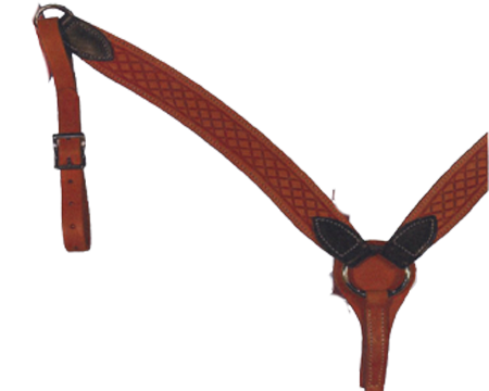 1 3/4" Quilted Russet Breast Collar