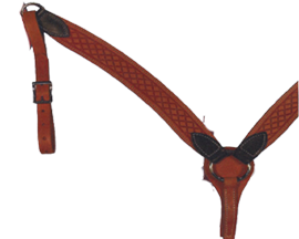 1 3/4" Quilted Russet Breast Collar