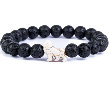 Fahlo® The Excursion Lion Tracking Bracelet - Lava Stone