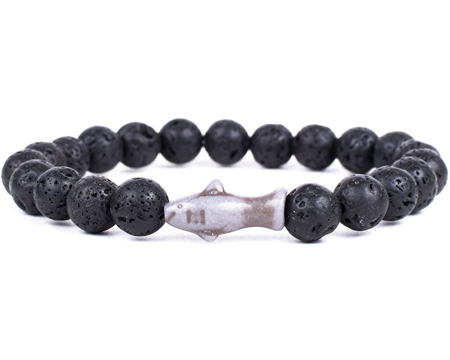 Fahlo® The Voyage Shark Tracking Bracelet - Lava Stone