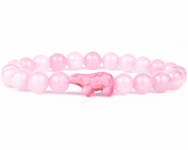 Fahlo® The Venture Polar Bear Tracking Bracelet - Northern Light Pink Stone