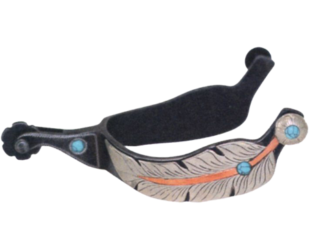 Feather Turquoise  Medium Cup Men's Spur