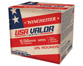 Winchester USA Valor 5.56 NATO M193 Ammunition 125 Rounds