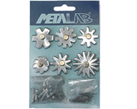 Brushed Stainless Rowels Six Assorted Pairs with Pins