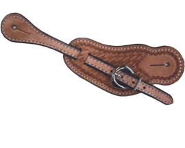 Buckaroo Basket Stamped Spur Strap