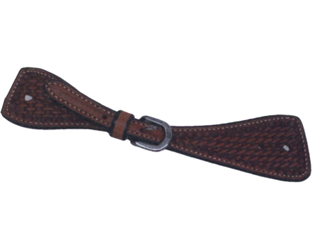 Oxbow Tack Basket Stamped Spur Strap with Chopped Ends