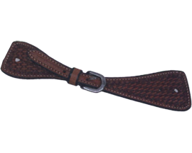 Oxbow Tack Basket Stamped Spur Strap with Chopped Ends