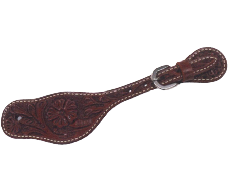 Oxbow Tack® Ladies' Floral Spur Straps with Black Background