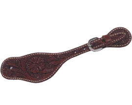 Oxbow Tack® Ladies' Floral Spur Straps with Black Background