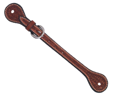 5/8" Men's Spider Stamped Spur Strap