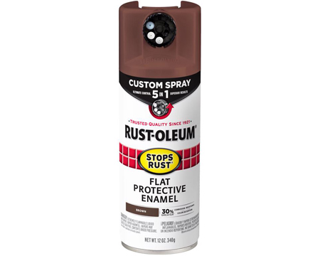 Rust-oleum® 12 oz. Stops Rust® Protective Enamel with Custom Spray 5-in-1 - Flat Brown