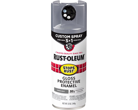 Rust-oleum® 12 oz. Stops Rust® Protective Enamel with Custom Spray 5-in-1 - Gloss Smoke Gray