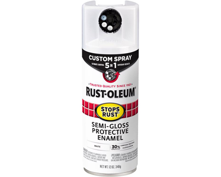 Rust-oleum® 12 oz. Stops Rust® Protective Enamel with Custom Spray 5-in-1 - Semi-Gloss White
