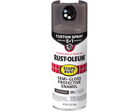 Rust-oleum® 12 oz. Stops Rust® Protective Enamel with Custom Spray 5-in-1 - Semi-Gloss Anodized Bron