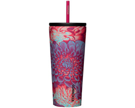 Corkcicle® Cold Cup 24 oz. Insulated Tumbler With Straw - Dopamine Floral
