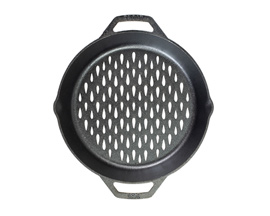 Lodge Cast Iron® 12 in. Seasoned Cast Iron Dual Handle Grilling Basket