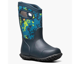 Bogs® Kids York Neo Camo Mid Insulated Rain Boots - Blue Multi