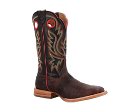 Durango Men's PRCA Collection Brown Shrunken Bull Hide Western Boots