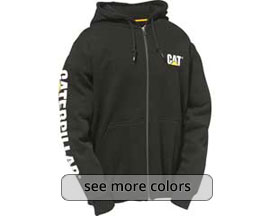 CAT Men's Zippered Hooded Sweatshirt