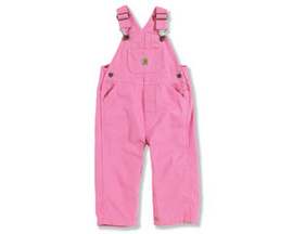 Carhartt® Infant Toddler Girls' Washed Microsanded Pink Overalls (3m-24m)