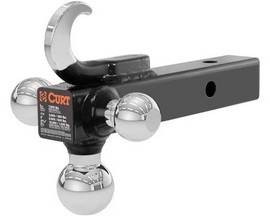 Curt® 2 in. Solid Shank Multi-Ball Mount with Hook