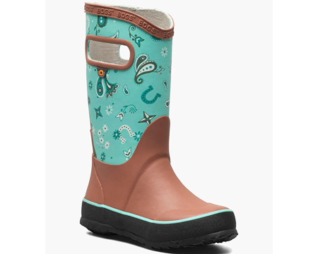 Bogs® Kids Western Mid Rainboots - Turq Multi
