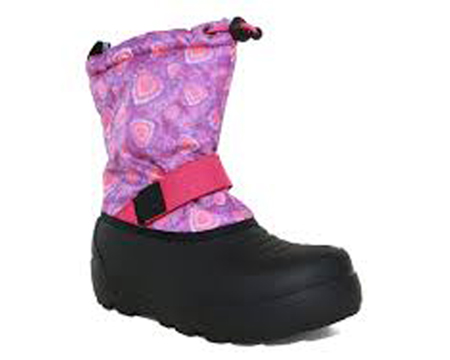 Northside® Girl's Frosty Mid Insulated Snow Boot - Pink-Purple Hearts