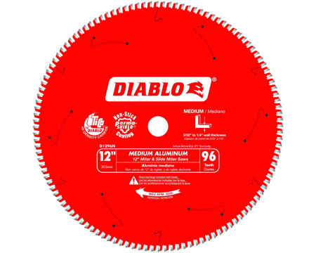 Diablo® 12 in. x 96-Tooth Medium Aluminum Saw Blade