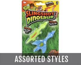 The Toy Network® 2-pack 4 in. Rubber Slingshot Toy - Dinosaurs