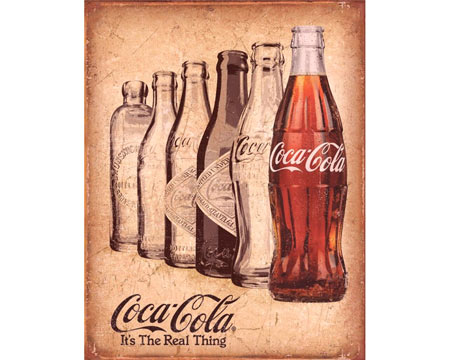 Signs 4 Fun® Metal Garage Sign - Coca-Cola® The Real Thing