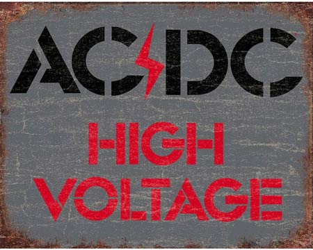 Signs 4 Fun® Metal Garage Sign - AC/DC High Voltage