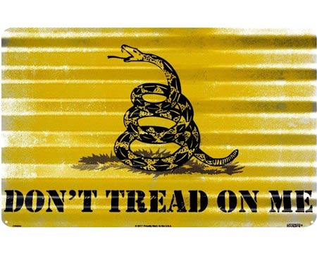 Signs 4 Fun® Metal Garage Sign - Corrugated Gadsden Flag