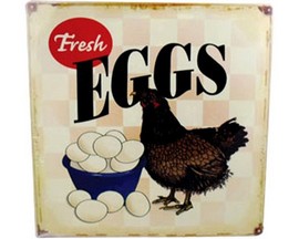 Signs 4 Fun® Metal Garage Sign - Fresh Eggs II