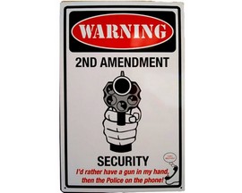 Signs 4 Fun® Metal Garage Sign - 2nd Amendment Security