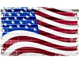 Signs 4 Fun® Metal Garage Sign - Corrugated US Flag