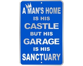 Signs 4 Fun® Metal Garage Sign - Man's Castle