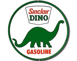 Signs 4 Fun® Metal Garage Sign - Sinclair® Dino Oil