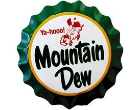 Signs 4 Fun® Metal Garage Sign - Mountain Dew® Bottle Cap