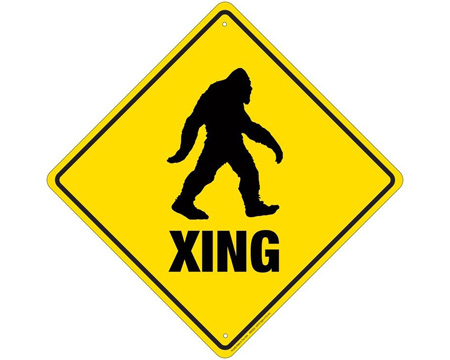 Signs 4 Fun® Metal Garage Sign - Sasquatch Crossing