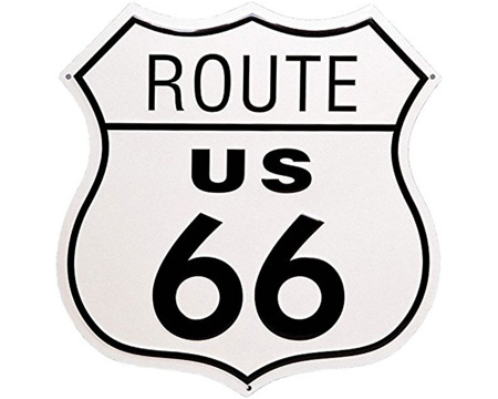 Signs 4 Fun® Metal Garage Sign - Route 66 Shield