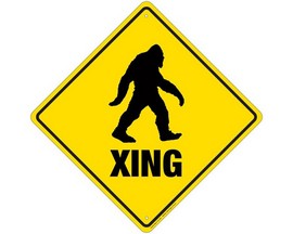 Signs 4 Fun® Metal Garage Sign - Sasquatch Crossing