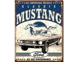 Signs 4 Fun® Metal Garage Sign - Ford® Classic Mustang