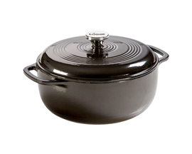 Lodge Cast Iron® Enamel 6 qt. Dutch Oven - Midnight Chrome