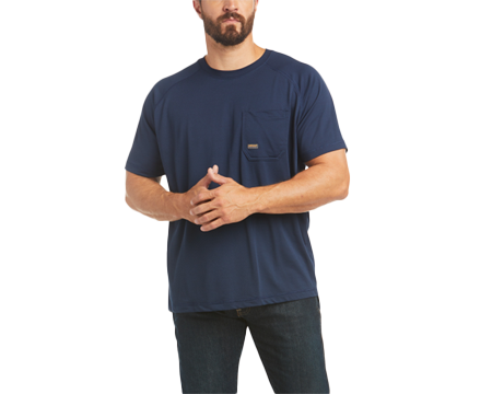 Ariat Men's Rebar Heat Fighter T-Shirt in Navy