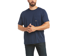Ariat Men's Rebar Heat Fighter T-Shirt in Navy