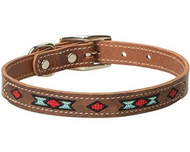 Weaver Equine&reg; Native Spirit Leather Dog Collar - 1 in. x 19 in.